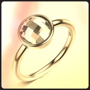 Sterling Silver ring with round CZ